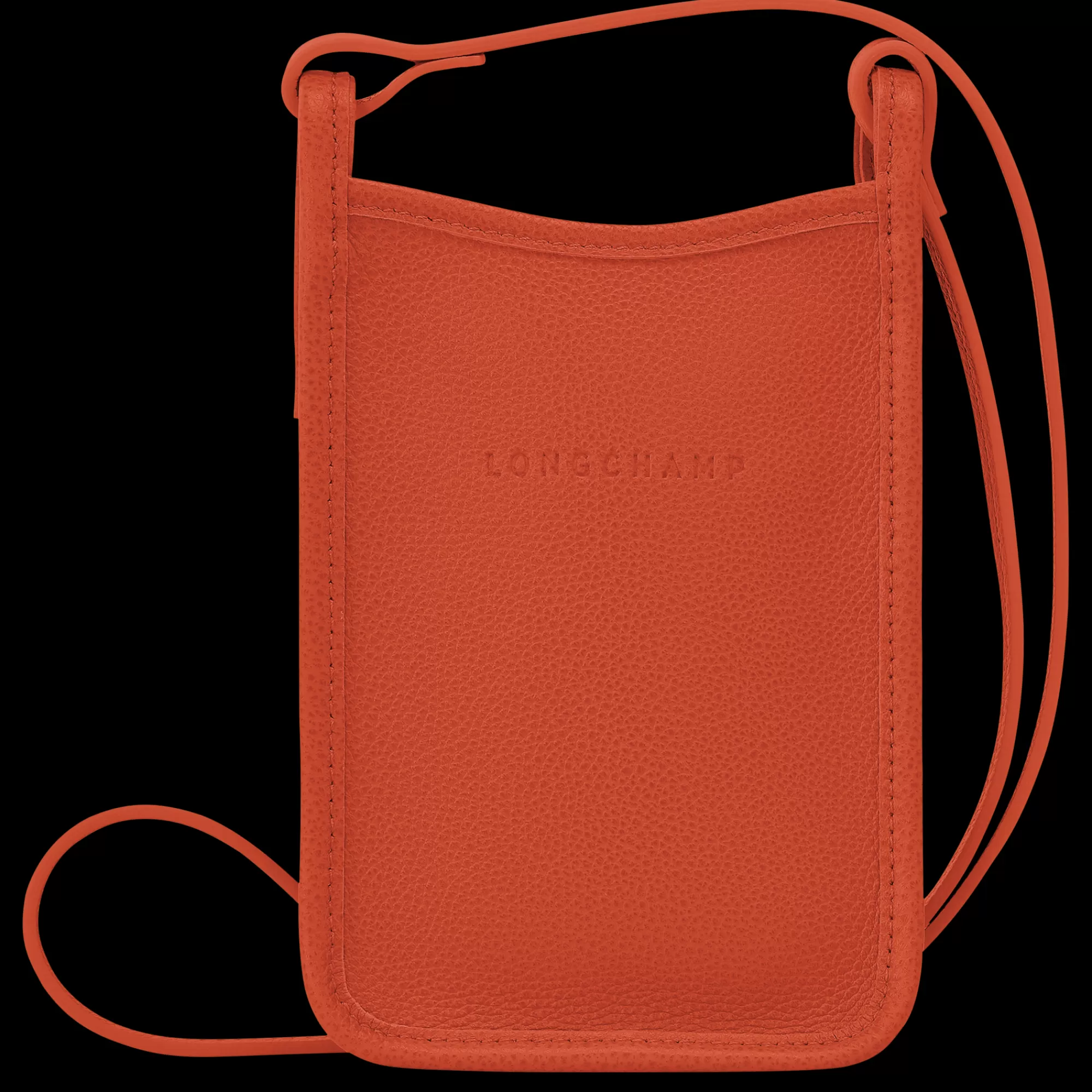 Mujer Longchamp Le Foulonné Funda de teléfono con cordón de piel