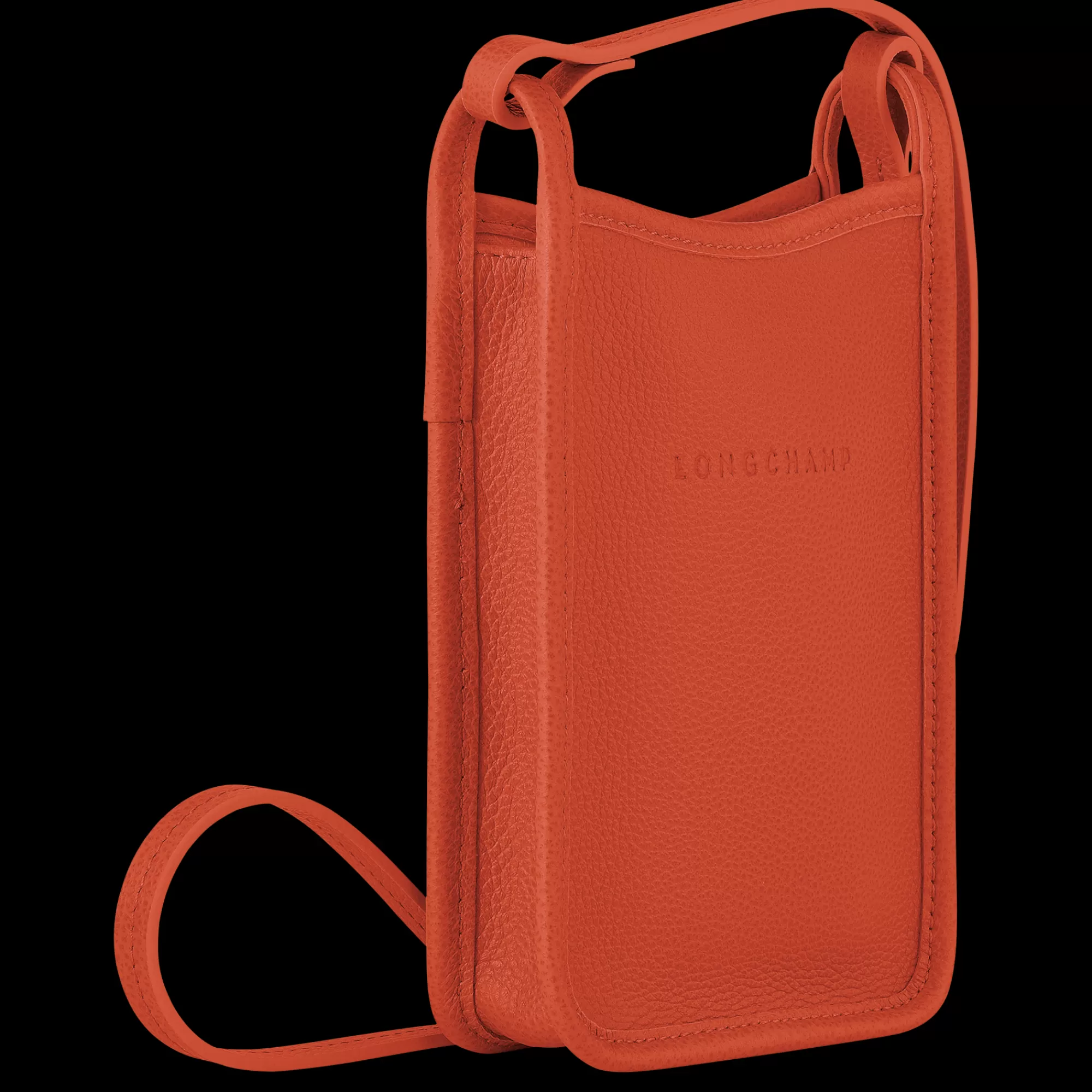 Mujer Longchamp Le Foulonné Funda de teléfono con cordón de piel
