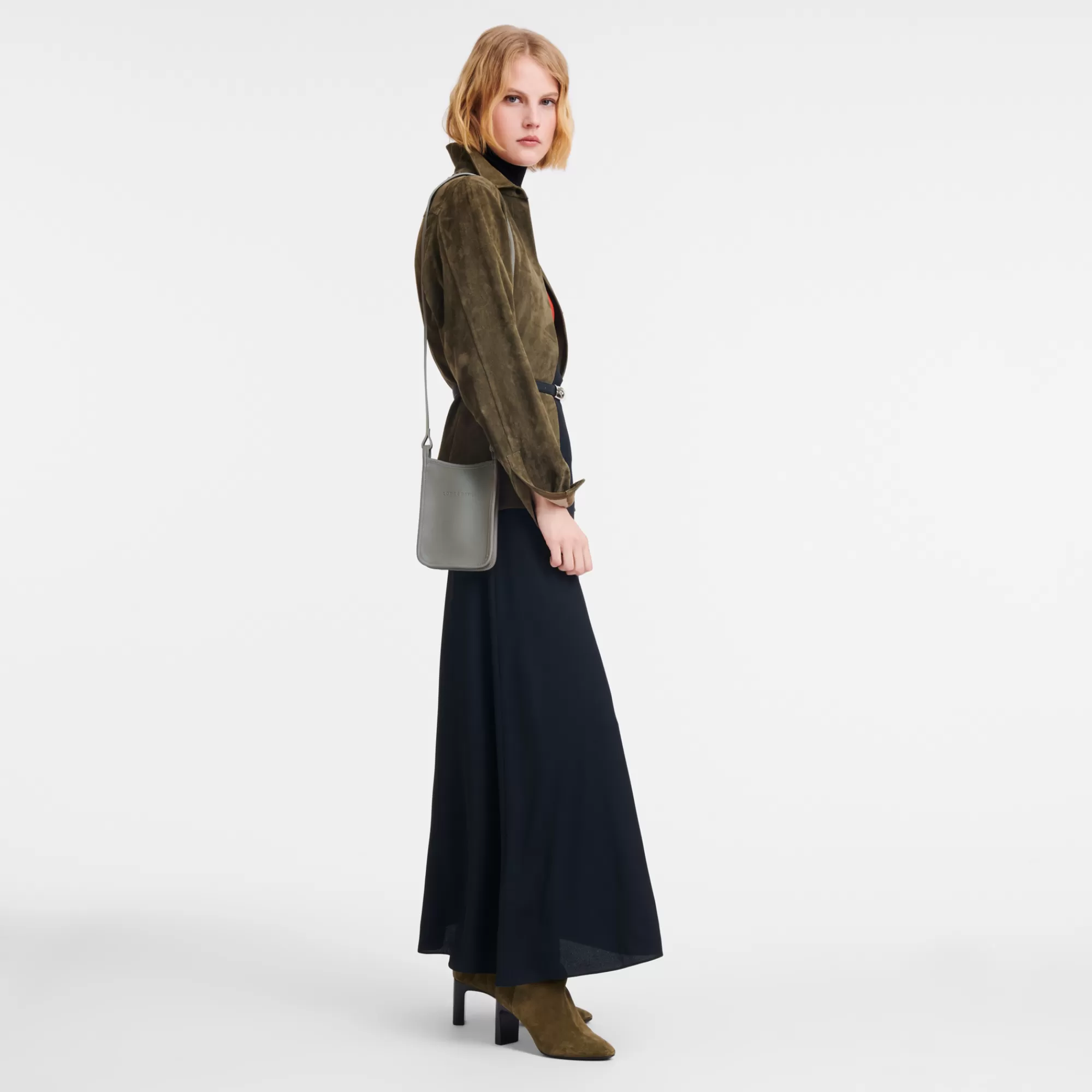 Mujer Longchamp Le Foulonné Funda de teléfono con cordón de piel