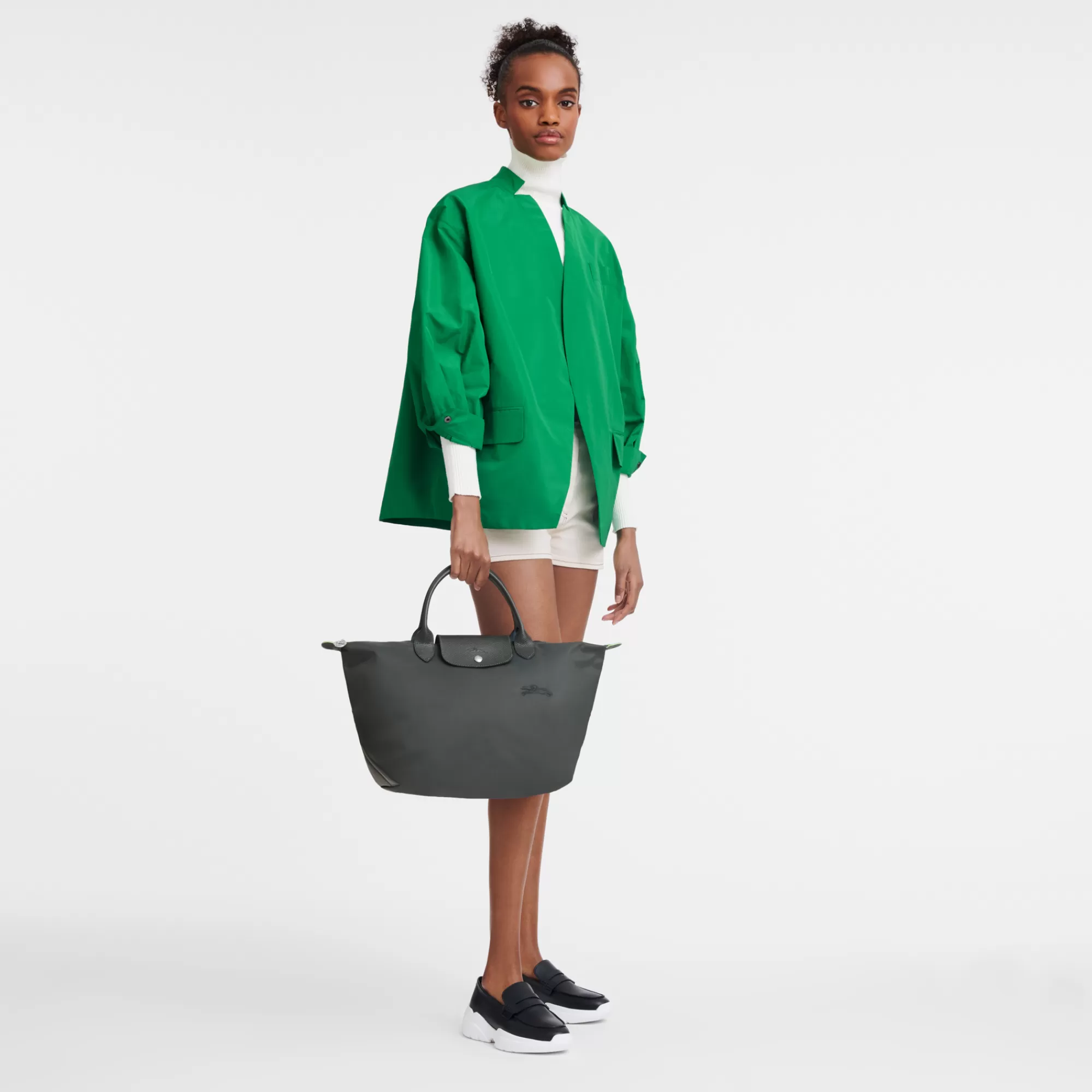 Mujer Longchamp Le Pliage Green Bolso con asa superior M