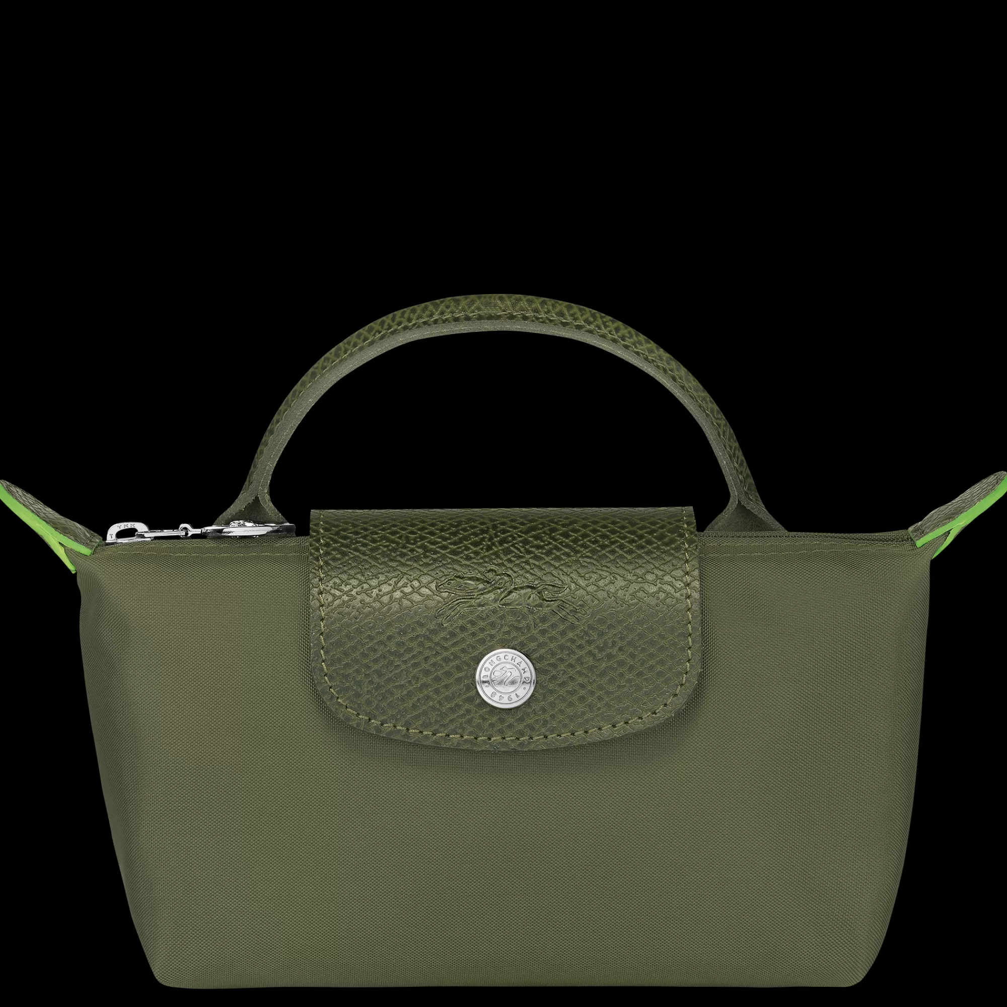 Mujer Longchamp Le Pliage Green Bolso pequeño con asa