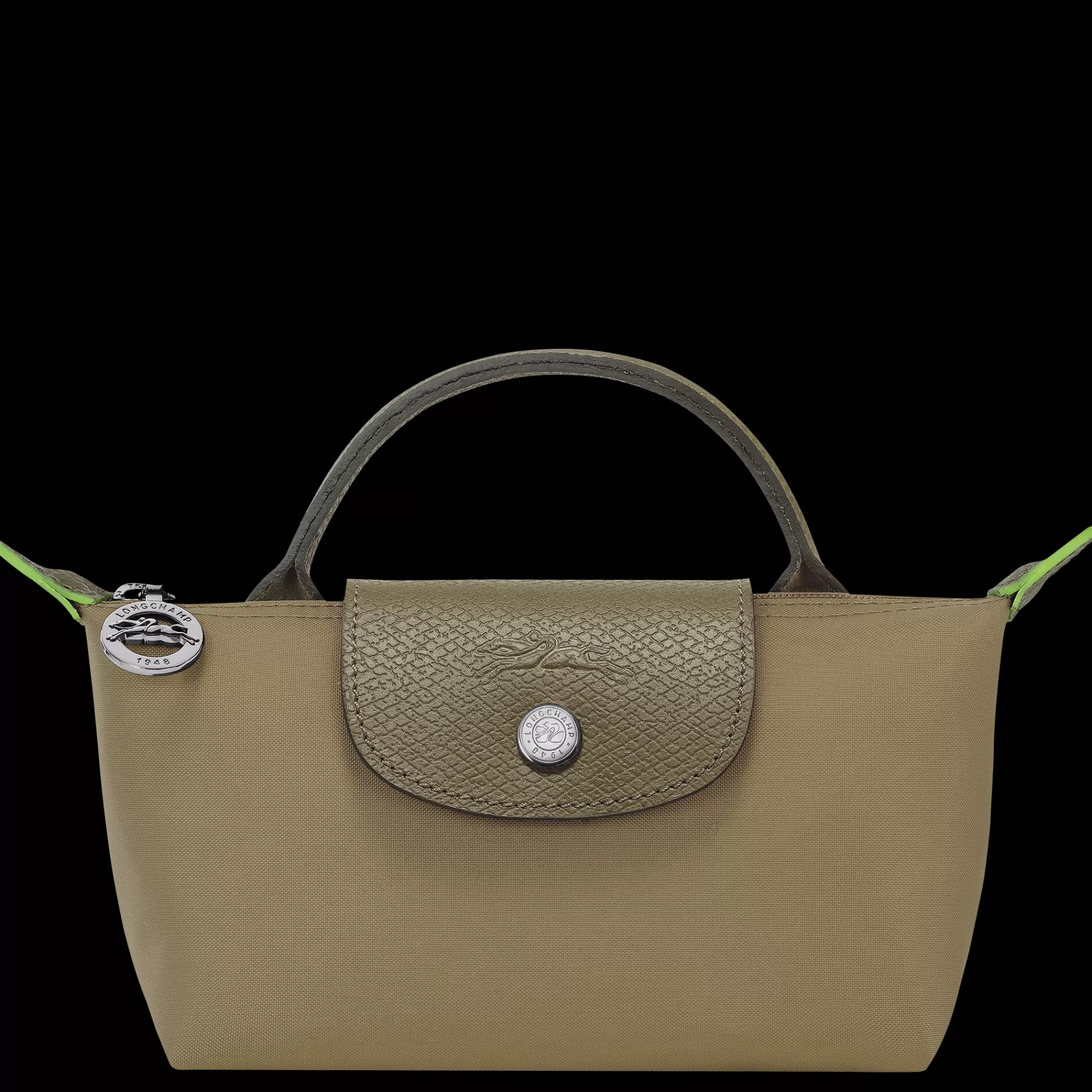 Mujer Longchamp Le Pliage Green Bolso pequeño con asa