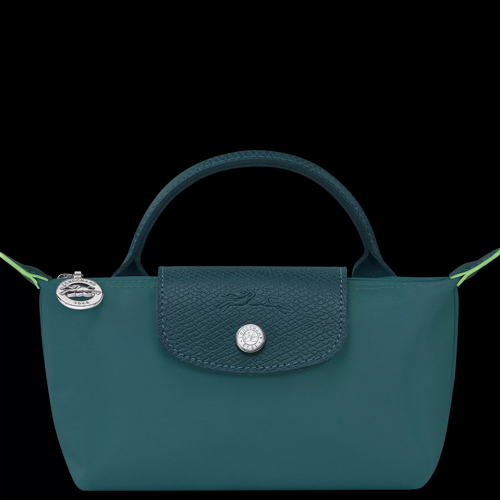 Mujer Longchamp Le Pliage Green Bolso pequeño con asa