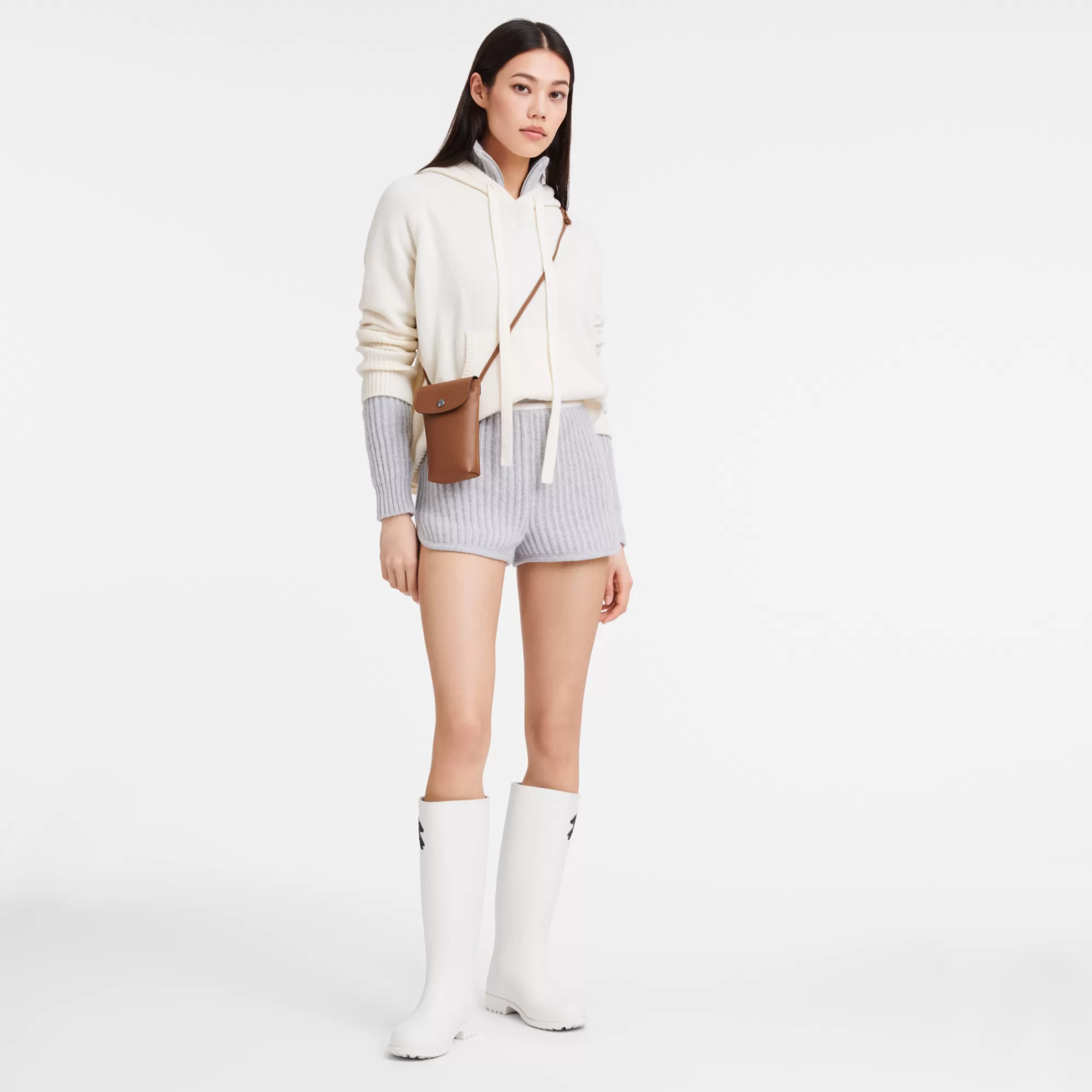 Mujer Longchamp Le Pliage Xtra Funda de teléfono con cordón de piel