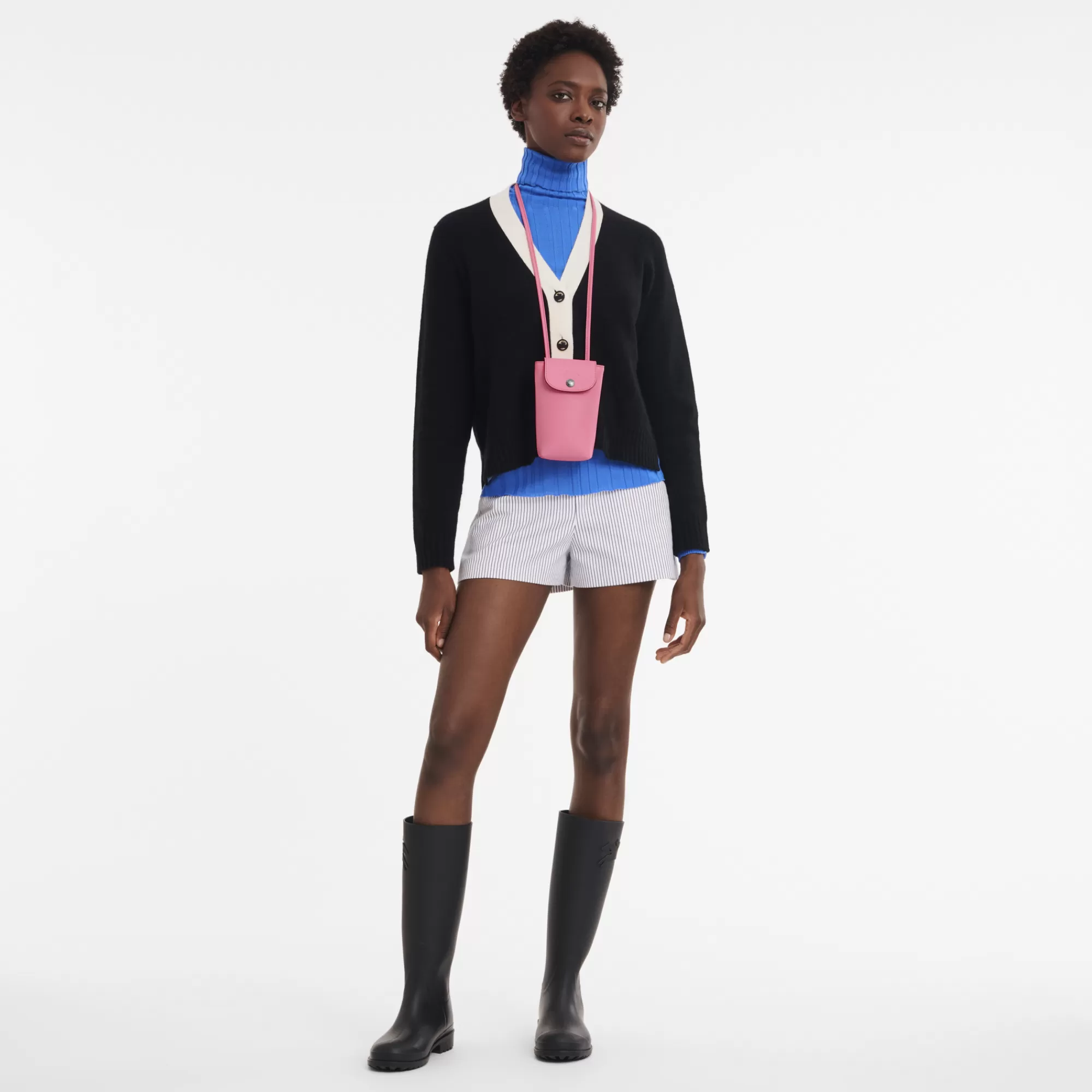 Mujer Longchamp Le Pliage Xtra Funda de teléfono con cordón de piel