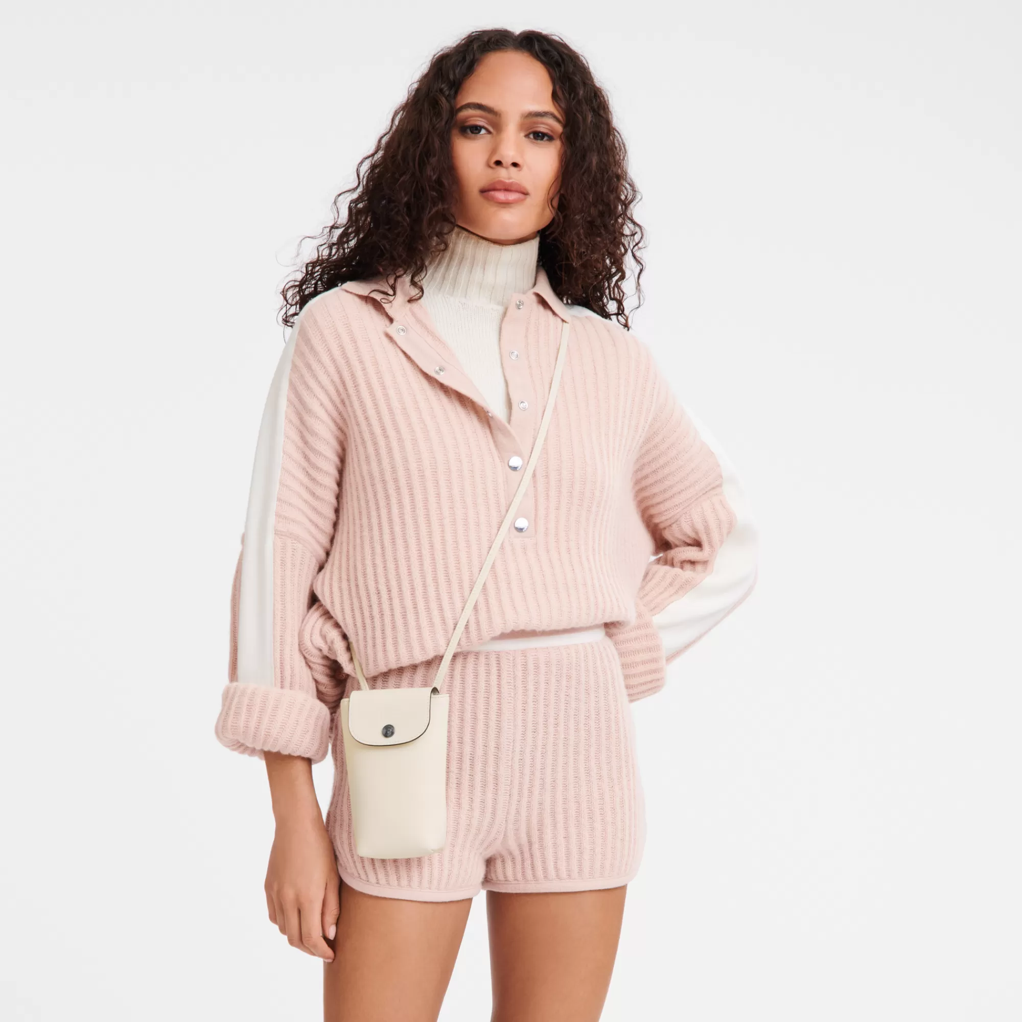 Mujer Longchamp Le Pliage Xtra Funda de teléfono con cordón de piel